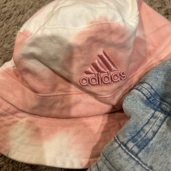 adidas Tie-Dye and Denim Bucket Hat Set - Pink, Peach, Blue - Picture 4 of 4